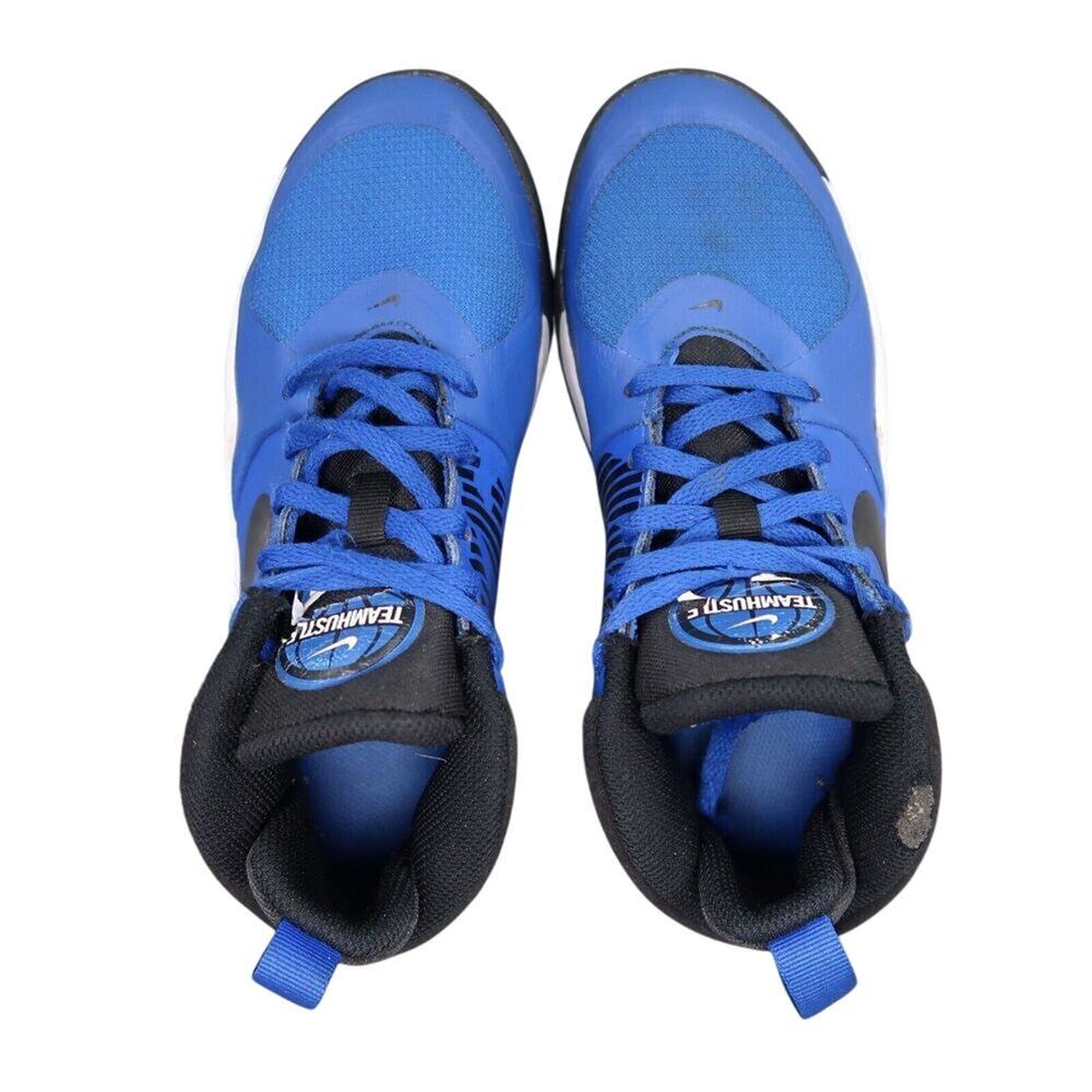Nike Shoes Kids 4 Sneaker Team Hustle D9 GS Athletic Trainer Basketball Blue Mid - Picture 10 of 14